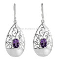 Amethyst Gemstone 925 Sterling Silver Earring Jewelry